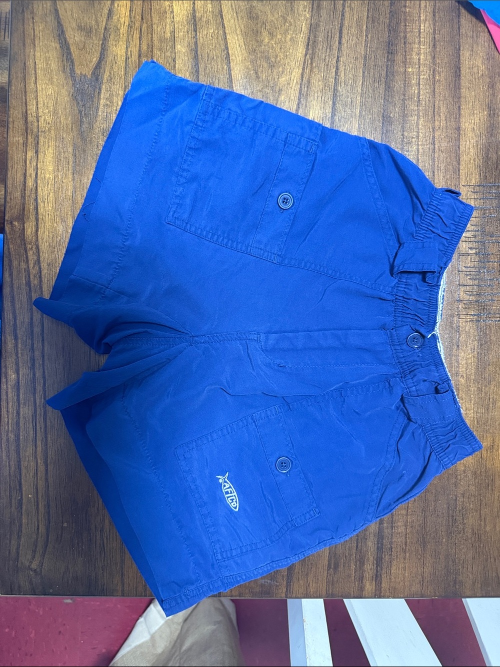 AFTCO navy Blue Elastic-Waist Kids Shorts